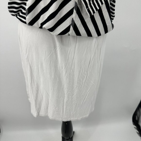 SOMA Weekend Black White Stripe Sz S Soft Jersey Maxi Dress Shelf Bra Racerback - Picture 11 of 14
